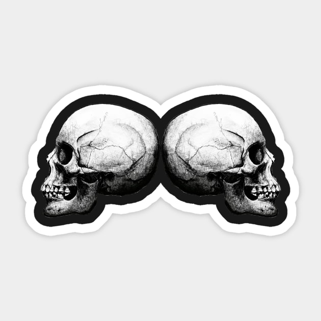 Skull Protector X2 Bones Sticker by skyskull